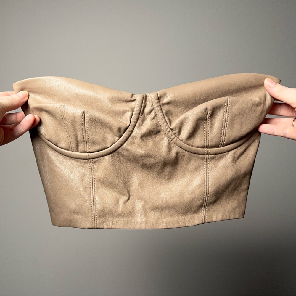 Faux Leather Bustier